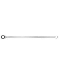 Double ring wrench with ratchet