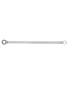 Double ring wrench with ratchet