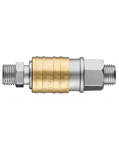 Quick coupler for compressor with connection