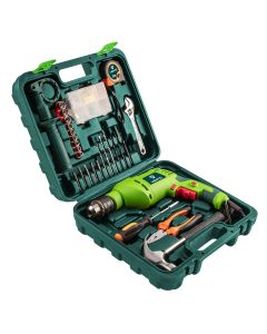 Impact drill with toolkit